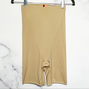 SPANX High Waisted Mid-thigh Beige Shapewear Short